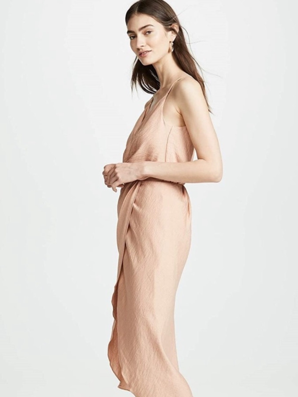 NWT Joie Tanika Ruched Halter Neck Midi Dress